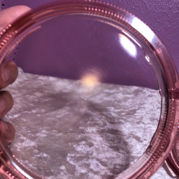 Heisey Vintage Pink Depression Glass Lemon Butter Dish Panel & Pleat Collectible - Picture 9 of 10